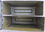 2 Metal Cartridge Ammo Box 7.62 MM Military Green 200 CTGS 7.62MM M13 M62-4 M80