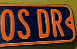 36" X 6" Metal Denver Broncos Dr Street Sign Football NFL Drive
