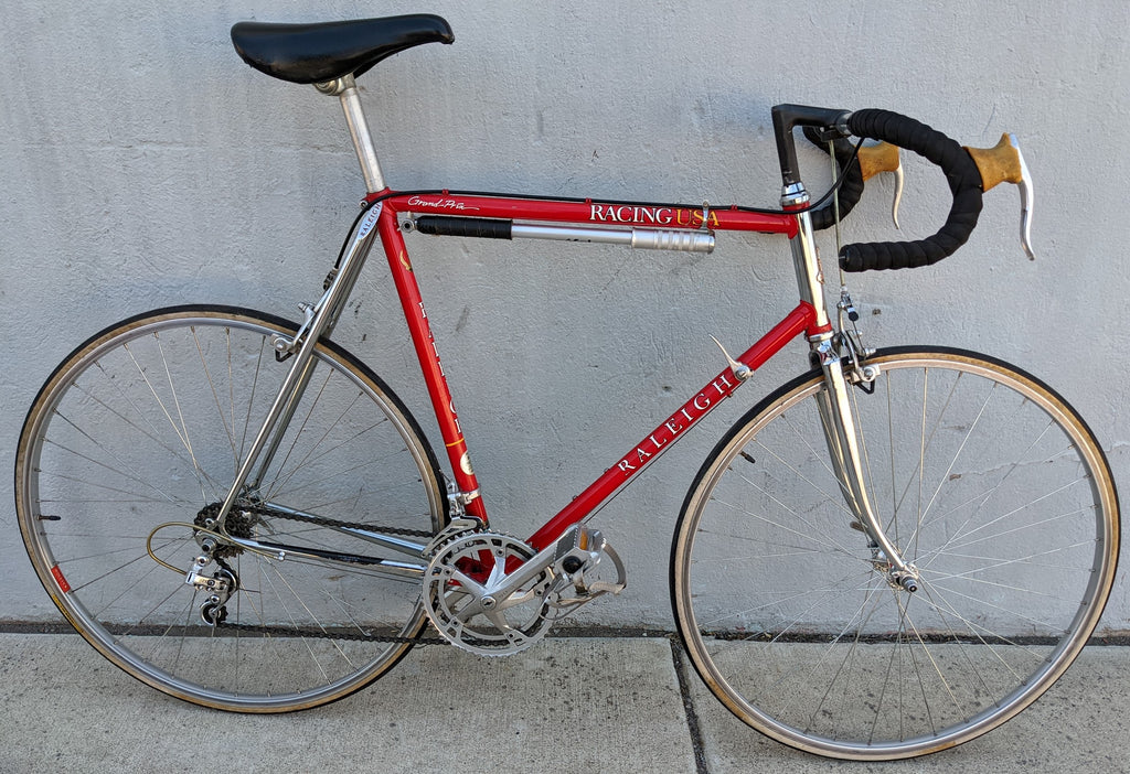 555 SL Raleigh Racing USA Grand Prix Bicycle Vintage Red Chrome Moly R – Pocatello Market