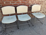 3 Mid Century Modern Vintage Steelcase Max-Stacker Stackable Chair