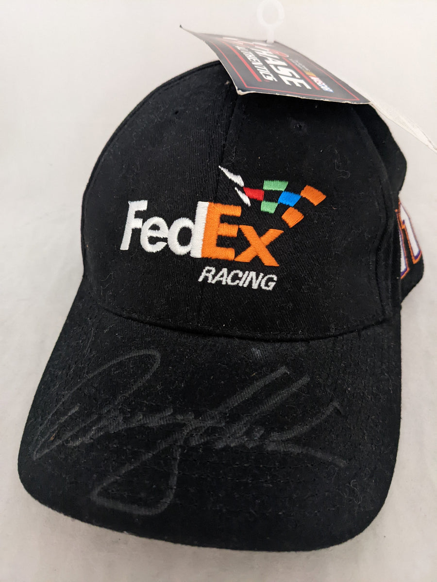 NEW Signed Denny Hamlin Fedex Nascar Racing 11 Buckle One Size Hat Bas ...