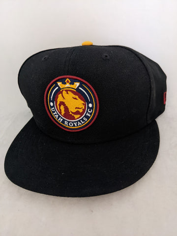 Black Utah Royals FC Soccer Snapback Zephyr Hat Baseball Cap