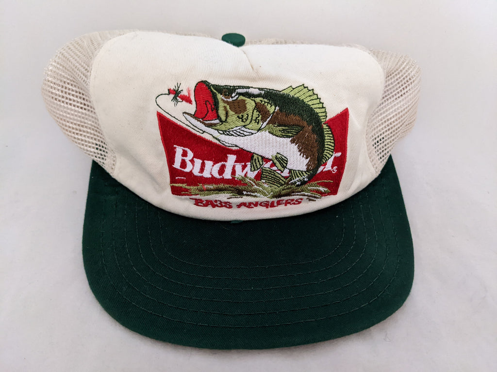 Budweiser Bass Anglers Fishing USA Snapback Vintage Trucker Hat