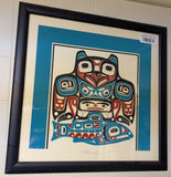 Tlingit Raven Coho Michael Beasley Print Signed Native Pacific Northwest  Art 16 x 15 Alaska original
