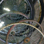 10 Old Bicycle Rims Vintage Rough Art?
