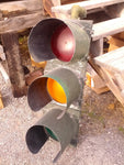 Traffic Stop Light Signal Vintage Red Yellow Green Metal
