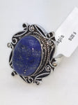 NEW Ring Lapis German Silver Size 9