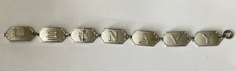 USN NAVY Bracelet Sterling Vintage