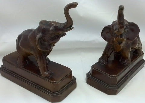 Nuart 1931 NYC Elephant Bookends Book Ends Metal