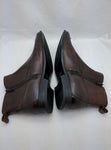 Stacy Adams Classy Brown Men's Leather Zippered Ankle Stretch Boots Size 8.5 M