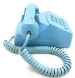 4" Blue Mini Phone miniature desk table Touchtone Telephone Polyconcept vintage